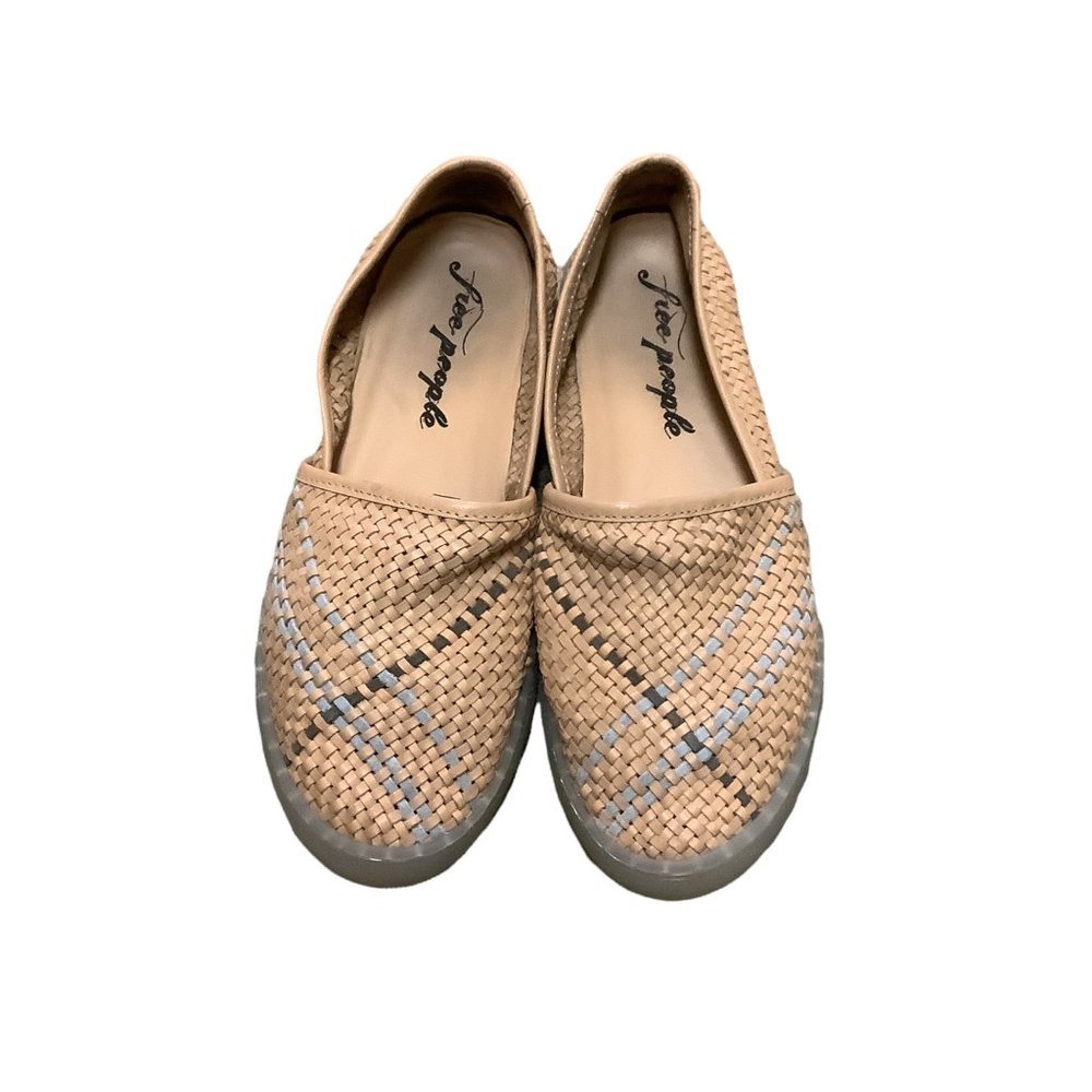 FREE PEOPLE Women's Pink & Gray Braided Leather Slip-On Comfort Shoe-Size 7 - Picture 10 of 11